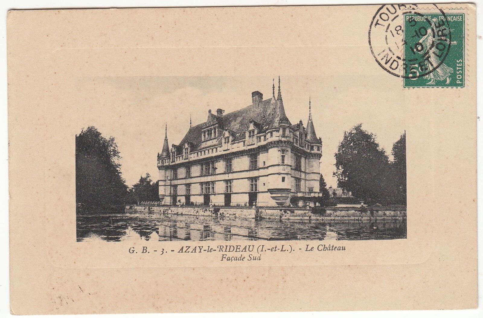 CARTE POSTALE AZAY LE RIDEAU LE CHATEAU FACADE SUD 401148184591