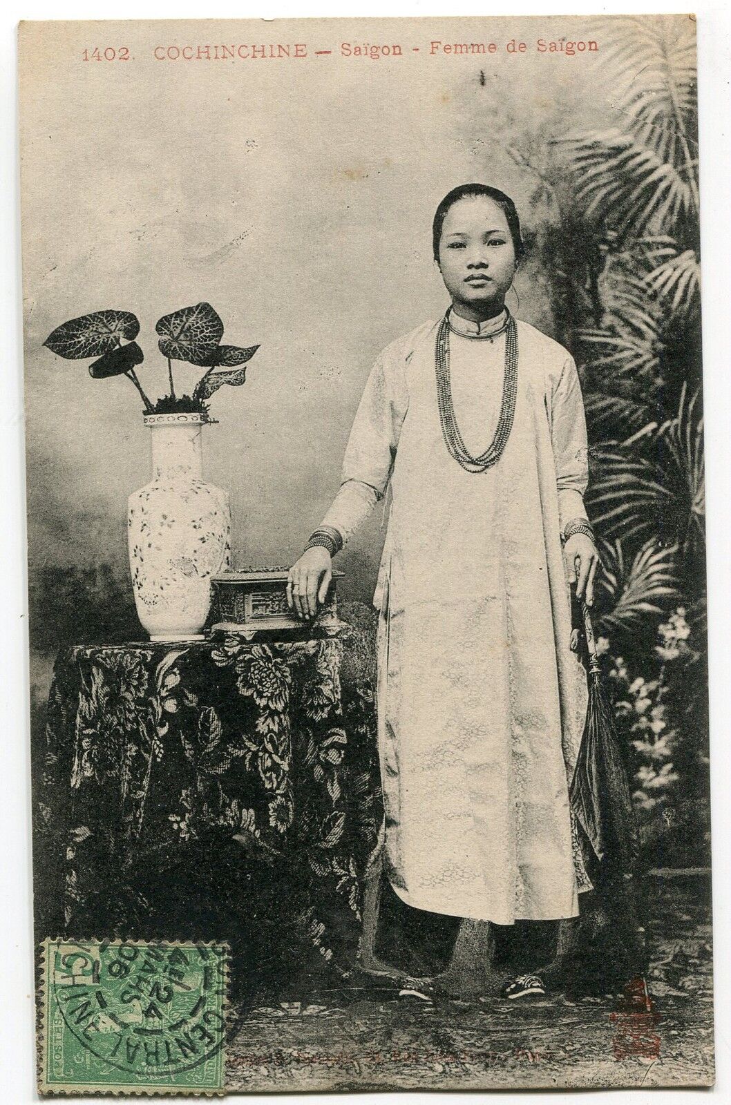 CARTE POSTALE CHINE COCHINCHINE SAIGON FEMME DE SAIGON 1906 400808520231