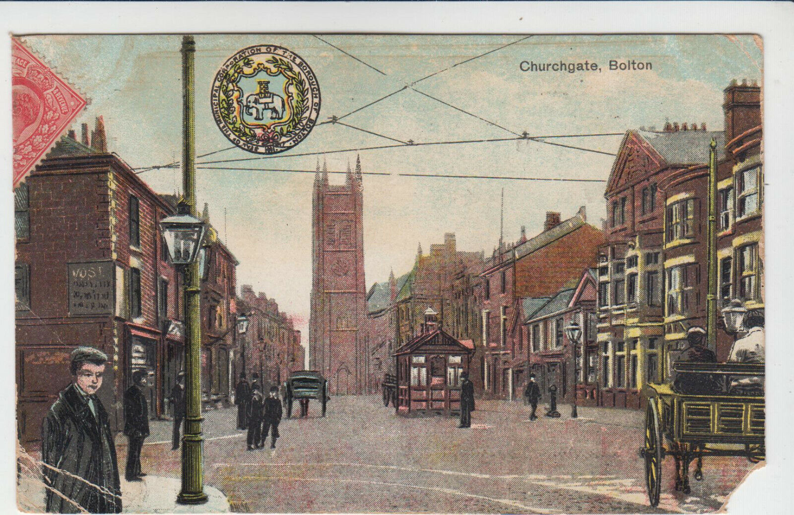 CARTE POSTALE CHURCHGATE BOLTON 401917978061