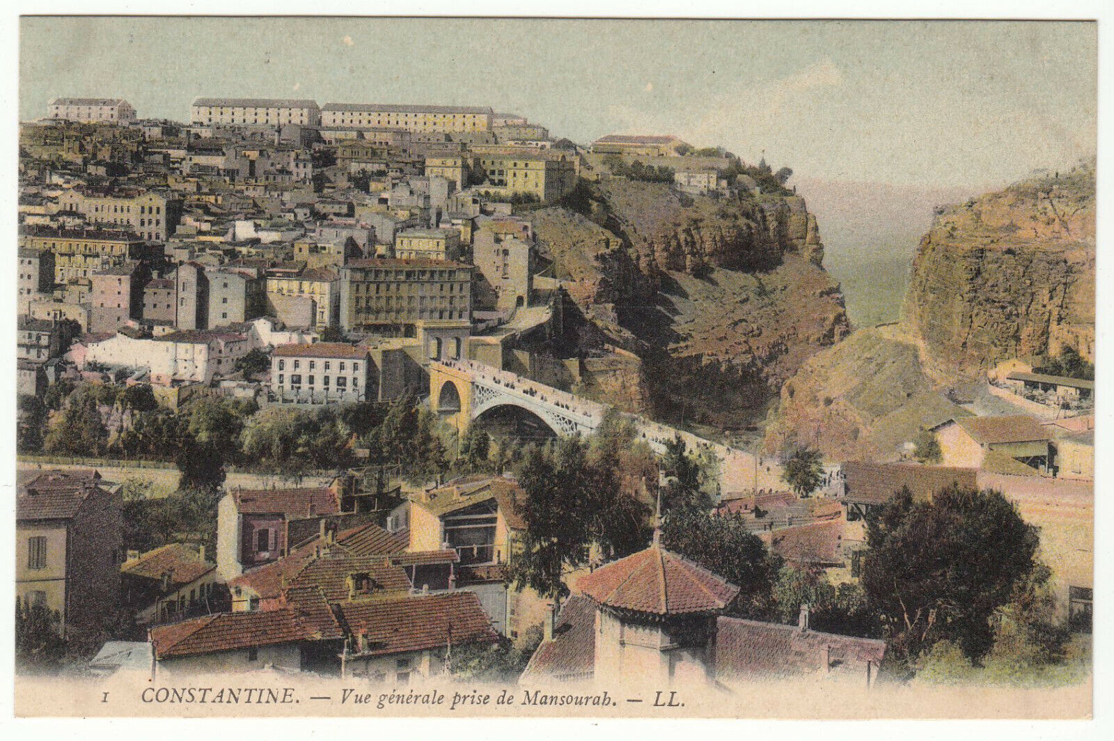 CARTE POSTALE CONSTANTINE VUE GENERALE PRISE DE MANSOURAH 401942750461