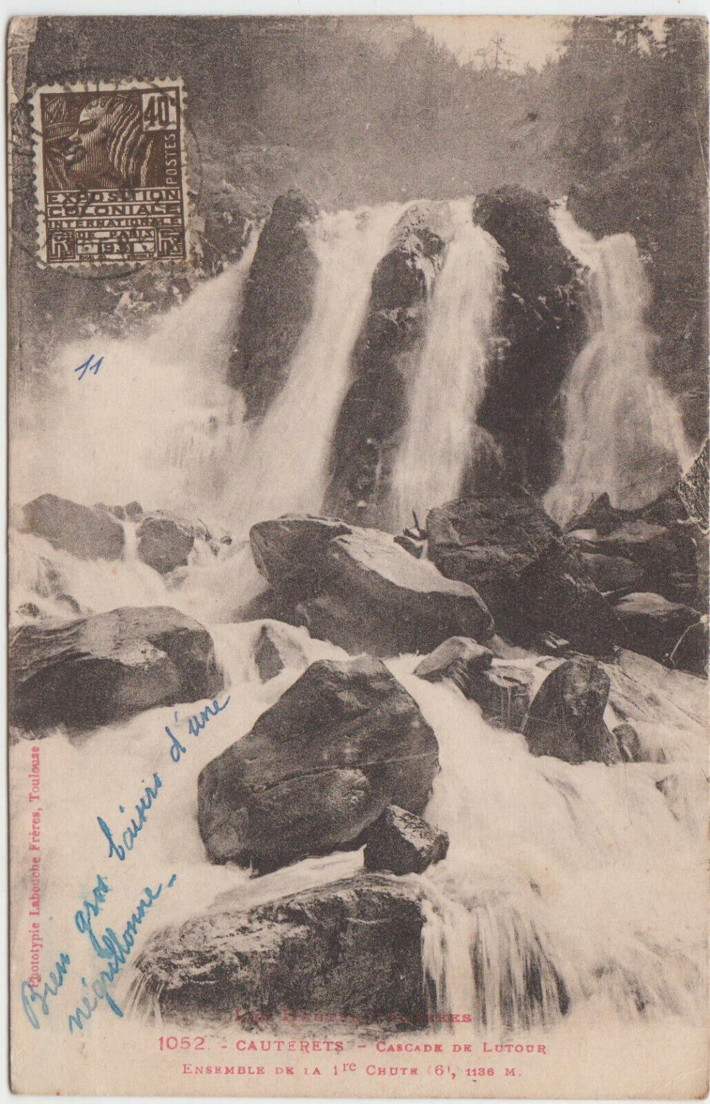 CARTE POSTALE E CAUTERETS CASCADE DE LUTOUR 123914941721