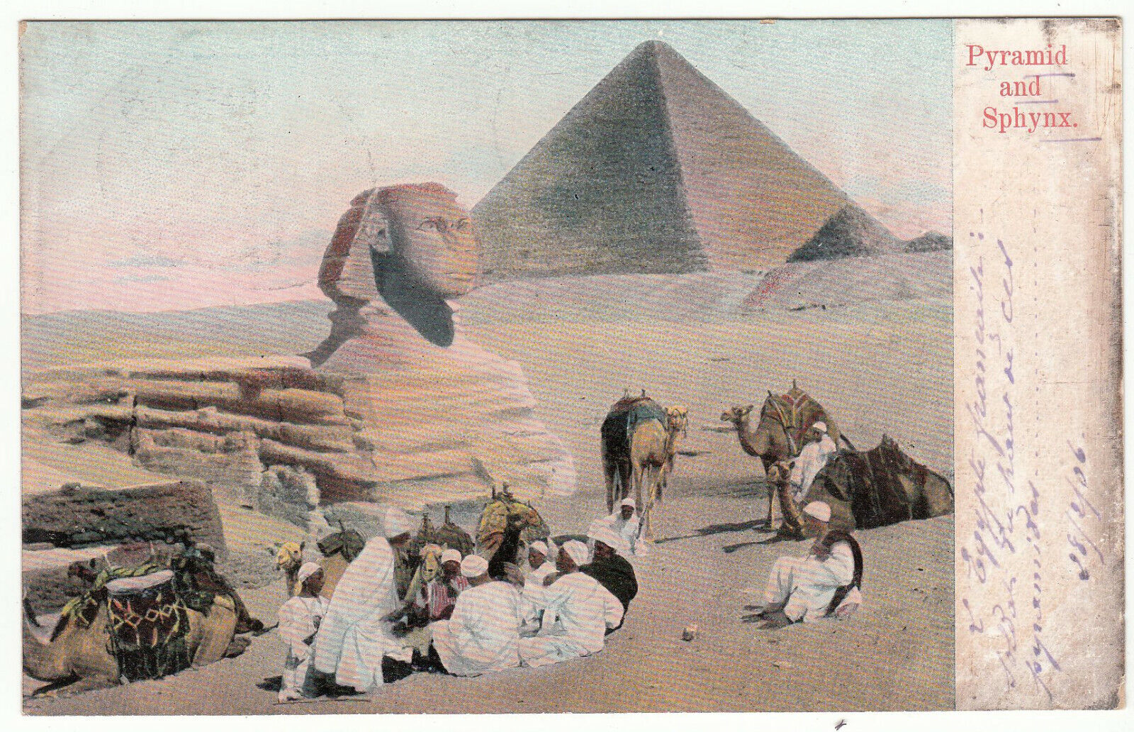 CARTE POSTALE EGYPTE PYRAMID AND SPHYNX 401945859491