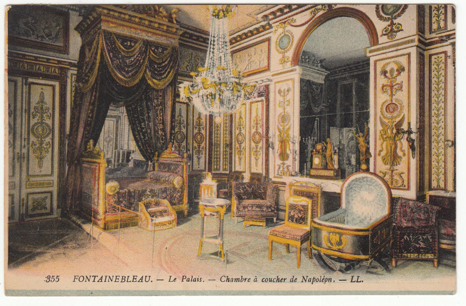 CARTE POSTALE FONTAINEBLEAU LE PALAIS CHAMBRE A COUCHER DE NAPOLEON 122614590071