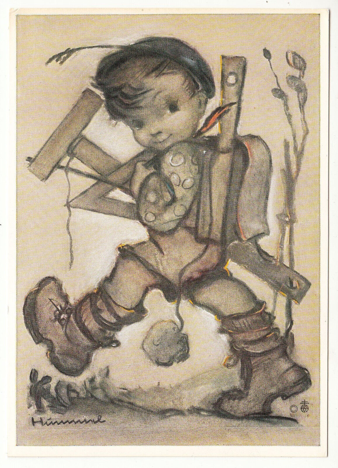 CARTE POSTALE ILLUSTRATEUR HUMMEL N° 14523 JEUNE ENFANT