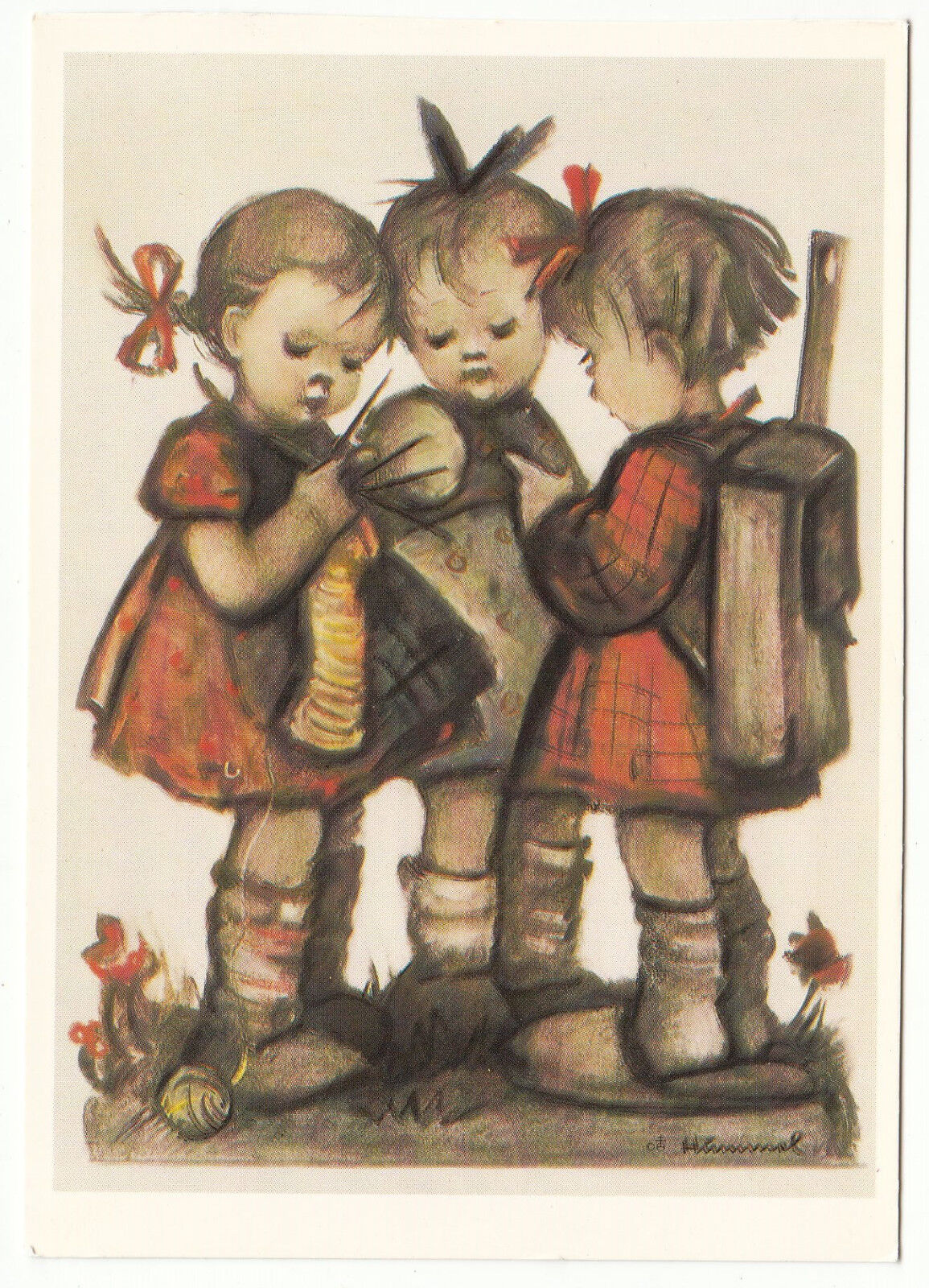 CARTE POSTALE ILLUSTRATEUR HUMMEL N 621197 school girls 401500534331