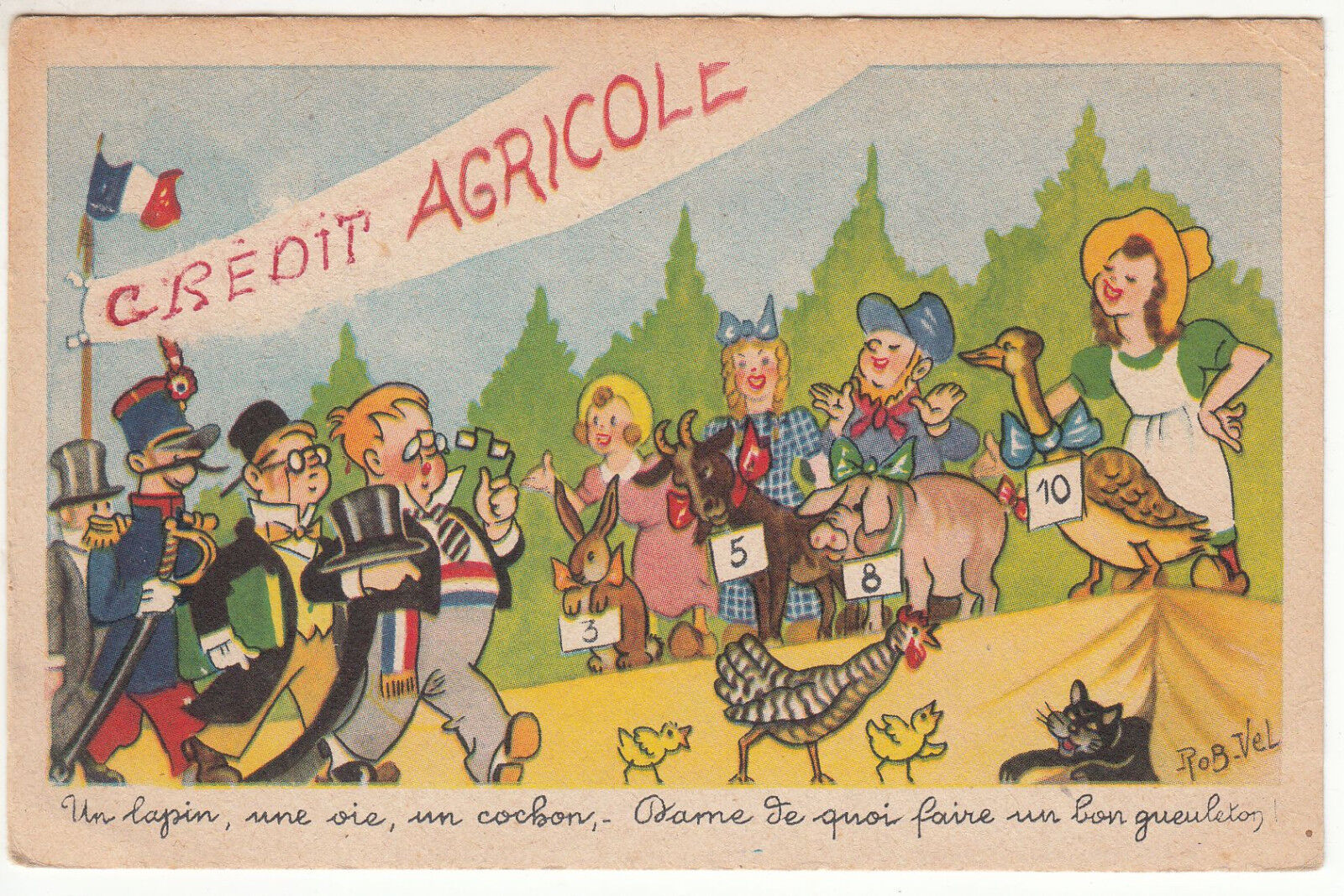 CARTE POSTALE ILLUSTRATEUR ROB VEL CONCOUR AGRICOLE 401360083751