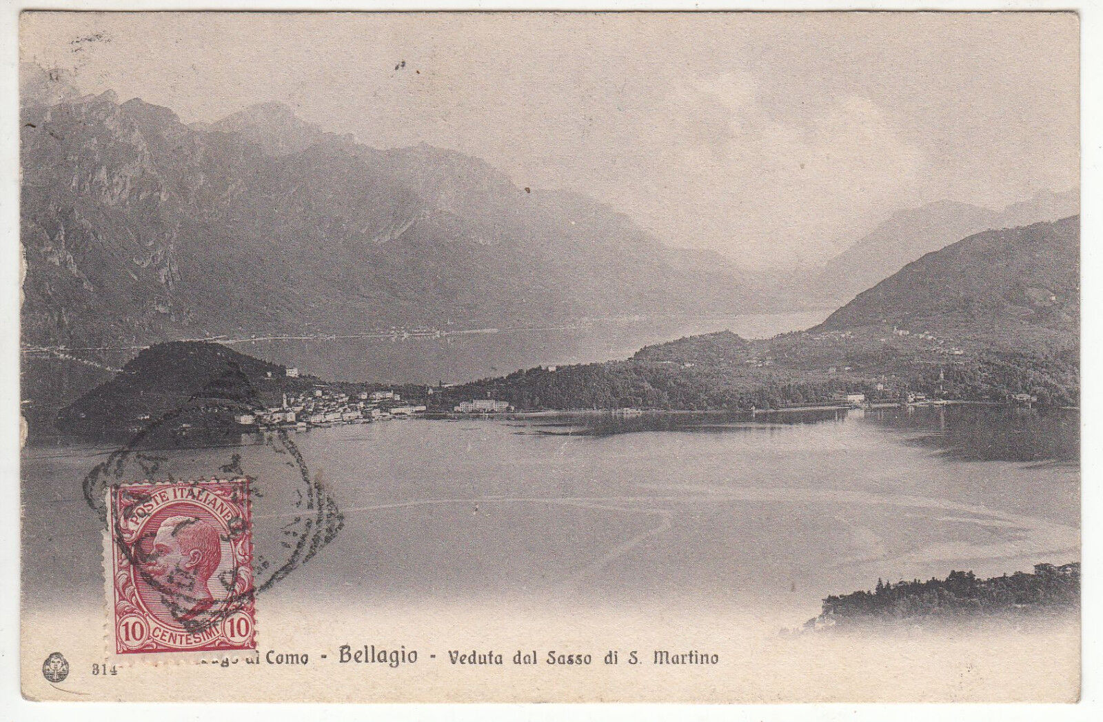 CARTE POSTALE ITALIE BELLAGIO VEDUTA DAL SASSO DI S MARTINO 401241222031