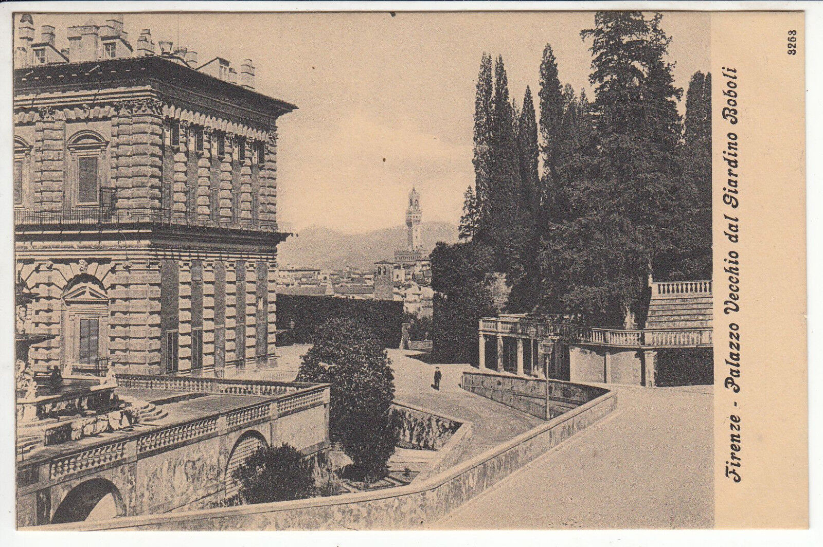 CARTE POSTALE ITALIE FIRENZE PALAZZO VECCHIO DAL GIARDINO BOBOLI 401240870991