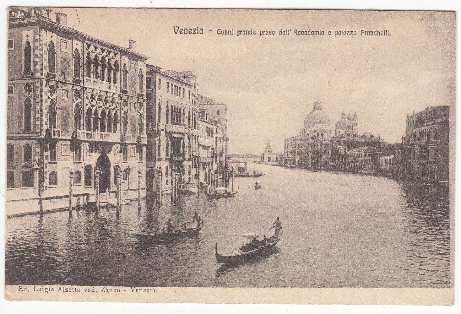 CARTE POSTALE ITALIE VENEZIA CANAL GRANDE PRESO ACCADEMIA PIAZZO FRANCHETTI 122265926441