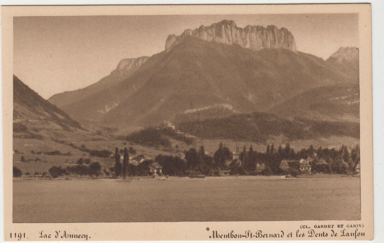 CARTE POSTALE LAC D ANNECY MENTHON ST BERNARD ET LES DENTS DE LANFON 401923891451