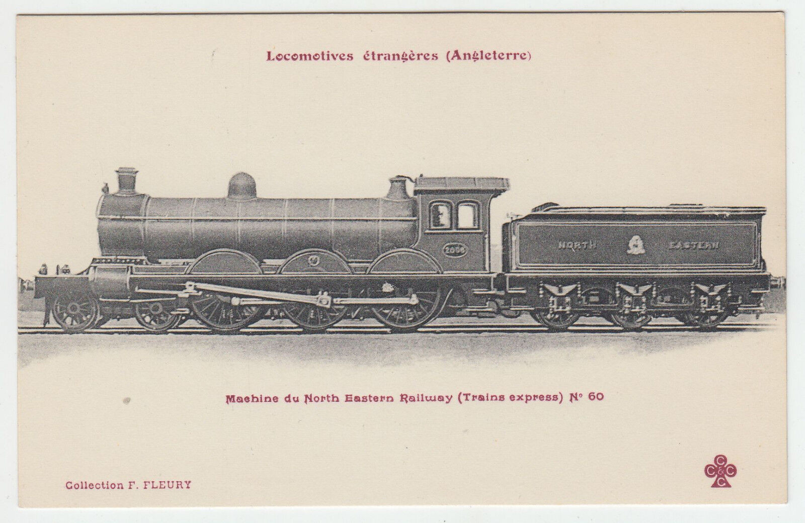 CARTE POSTALE LOCOMOTIVE MACHINE DU NORTH EASTERN RAILWAY TRAINS EXPRESS 123539386251