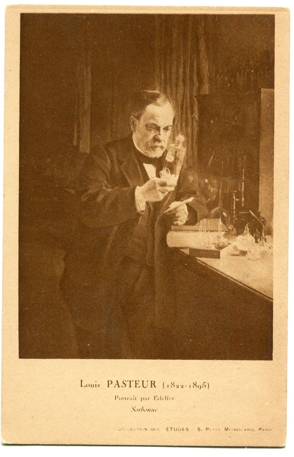 CARTE POSTALE LOUIS PASTEUR PORTRAIT PAR EDELFERT SORBONNE 121481170931