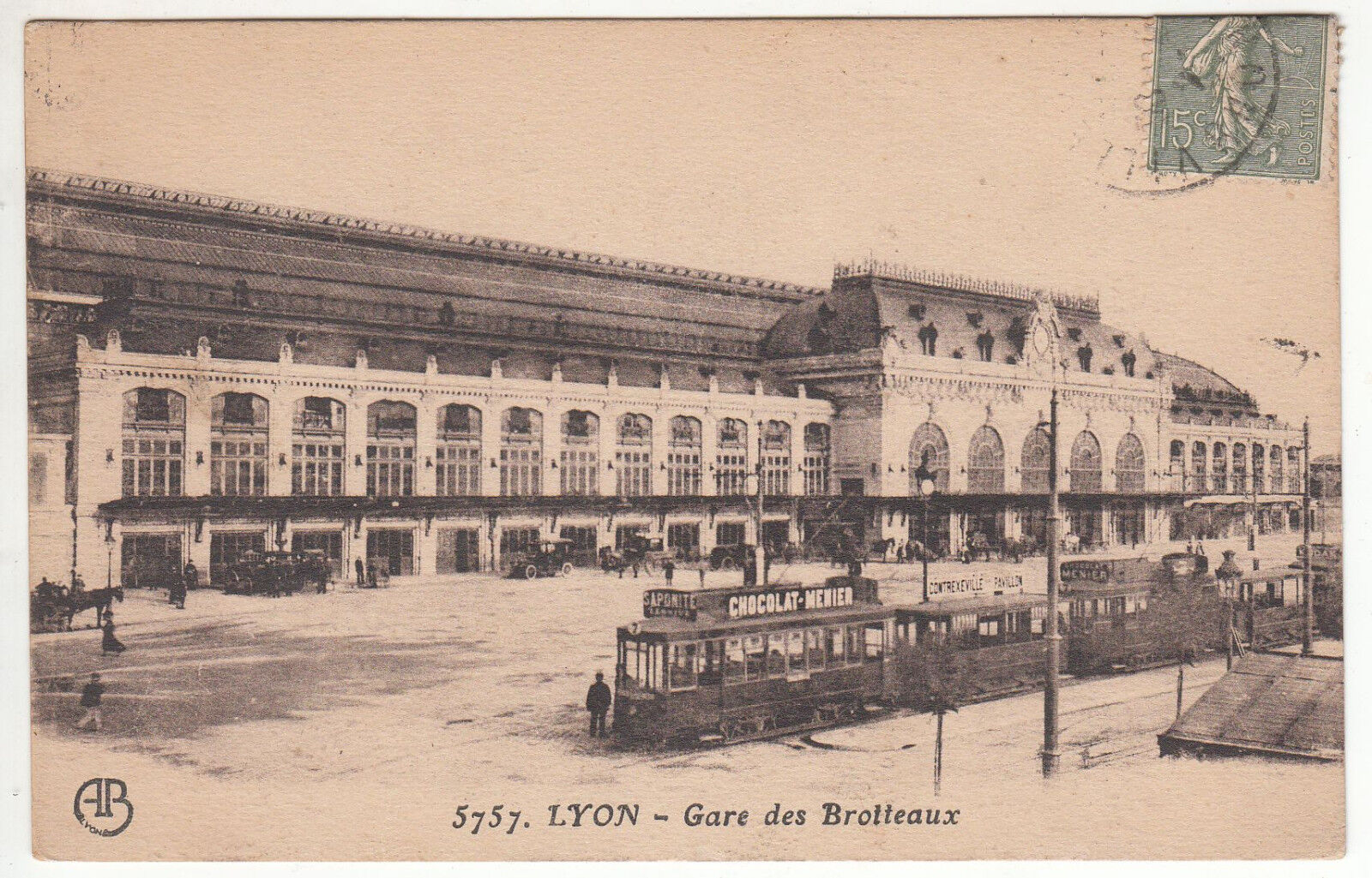 CARTE POSTALE LYON GARE DES BROTTEAUX 122212538481