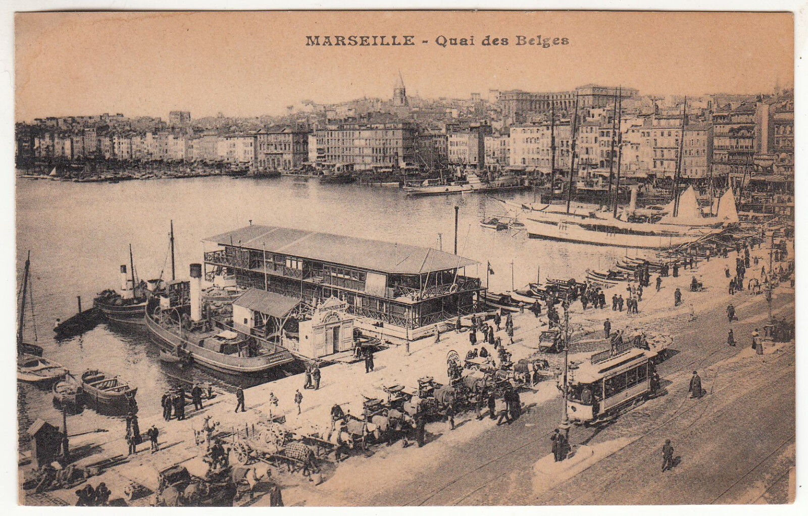 CARTE POSTALE MARSEILLE QUAI DES BELGES 122367749911