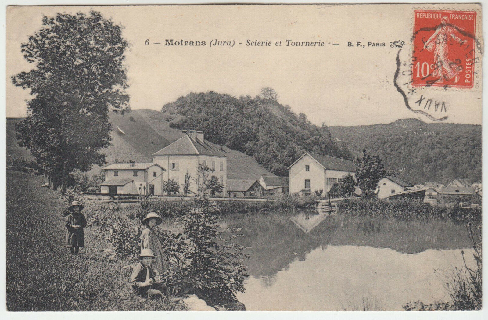 CARTE POSTALE MOIRAN JURA SCIERIE ET TOURNERIE 1914 124161210261