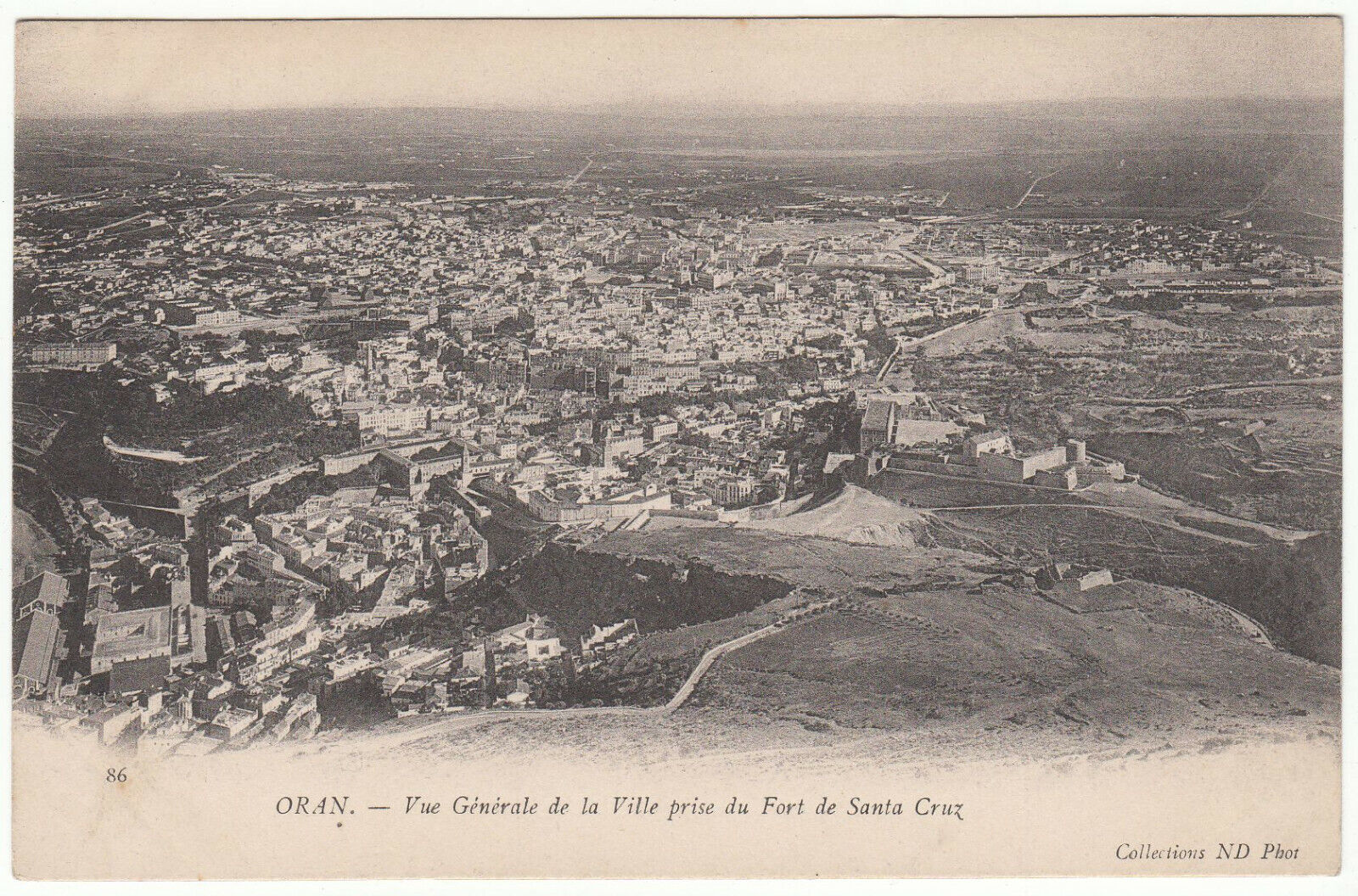 CARTE POSTALE ORAN VUE PRISE DE LA VILLE PRISE DU FORT DE SANTA CRUZ 123960141201