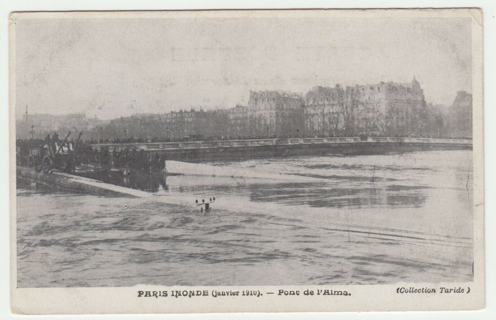 CARTE POSTALE PARIS INNONDATIONS 1910 PONT D ALMA 124739323001