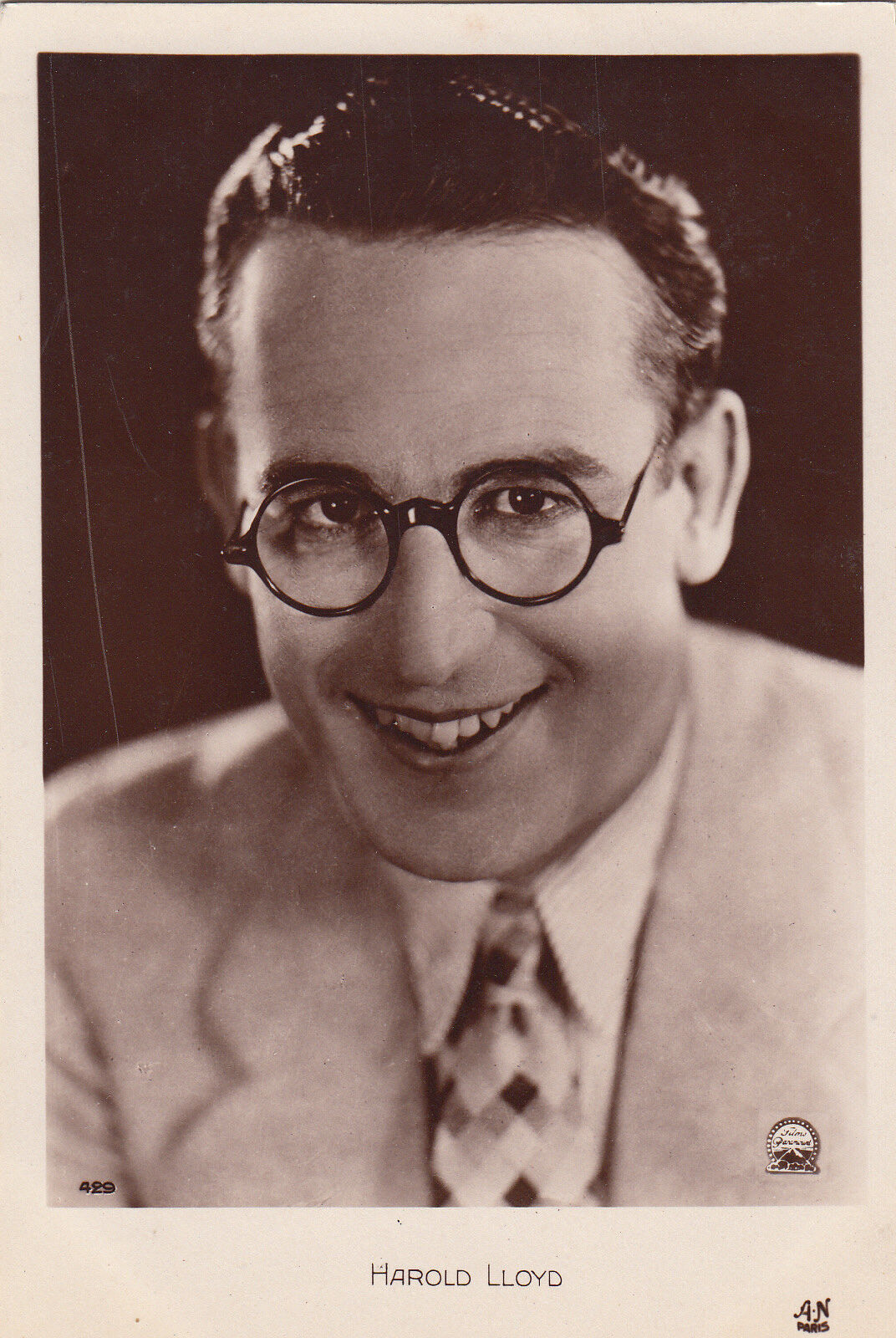 CARTE POSTALE PHOTO PERSONNALITE HAROLD LLOYD 121020276541