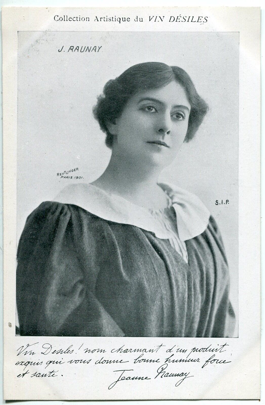 CARTE POSTALE PHOTO PERSONNALITE JEANNE RAUNAY 121492743181