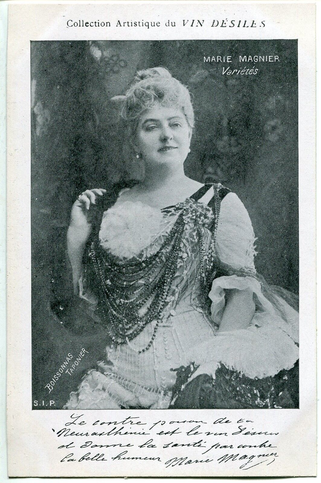 CARTE POSTALE PHOTO PERSONNALITE MARIE VAGNIER VARIETES 121493548141