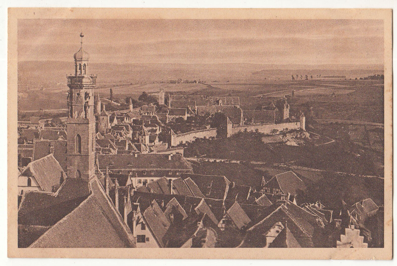 CARTE POSTALE POFTKARTE ALLEMAGNE ROTHENBURG BLICF AUF DEN KAPPENZIPFEL 401624102221