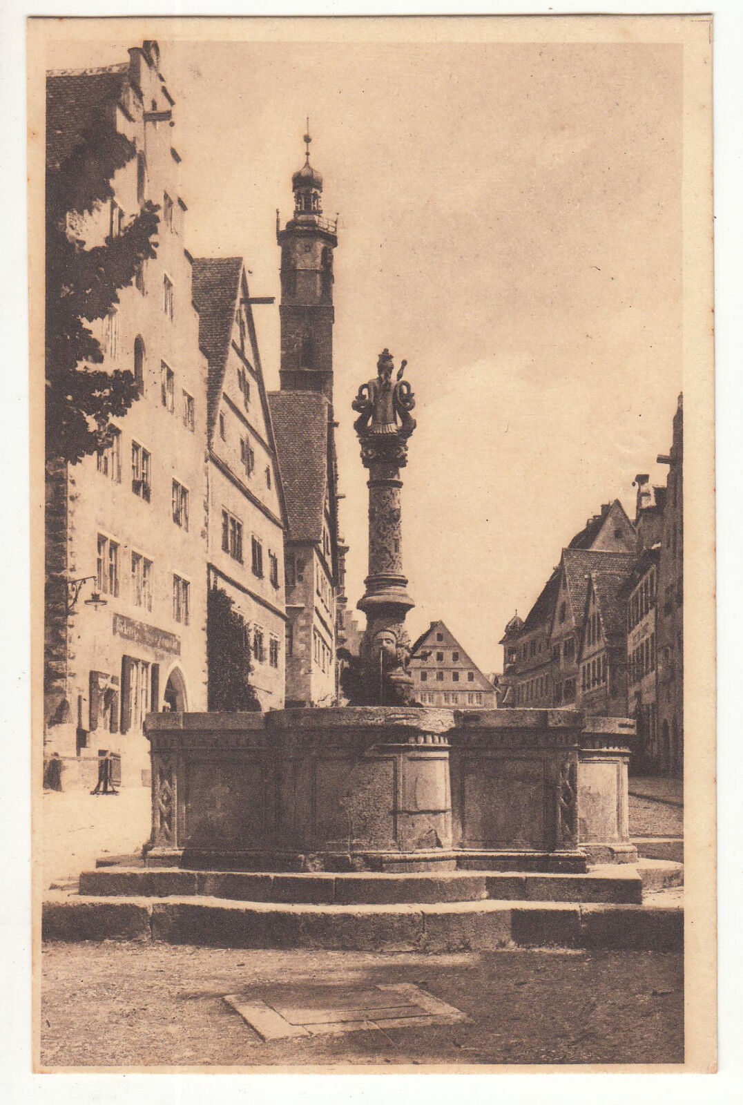 CARTE POSTALE POFTKARTE ALLEMAGNE ROTHENBURG O T HERRENGASSE U RATHHAUSTHURM 123450214841