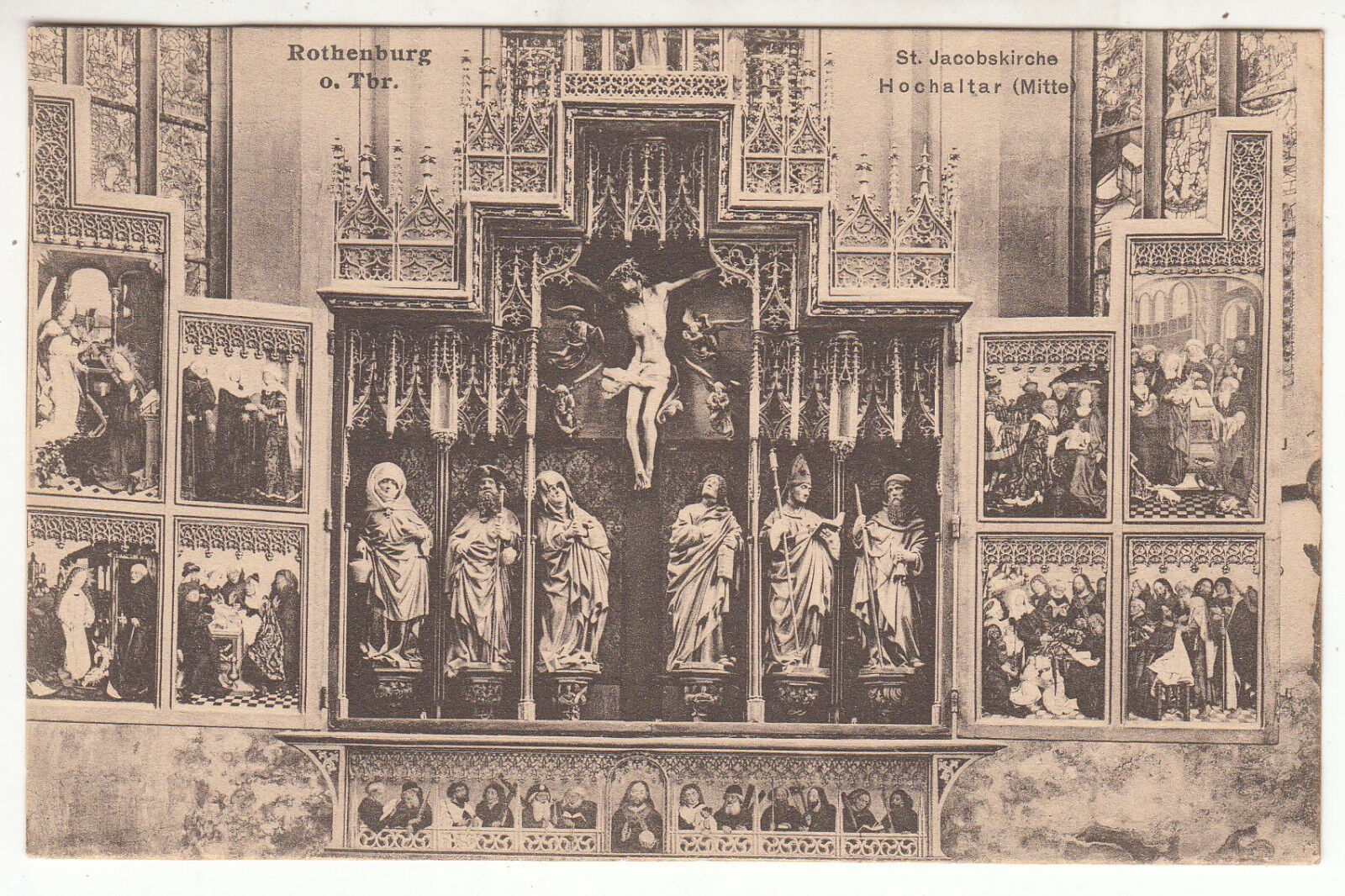 CARTE POSTALE POFTKARTE ALLEMAGNE ROTHENBURG ST JACOBSKIRCHE HOCHALTAR MITTE 401624102201