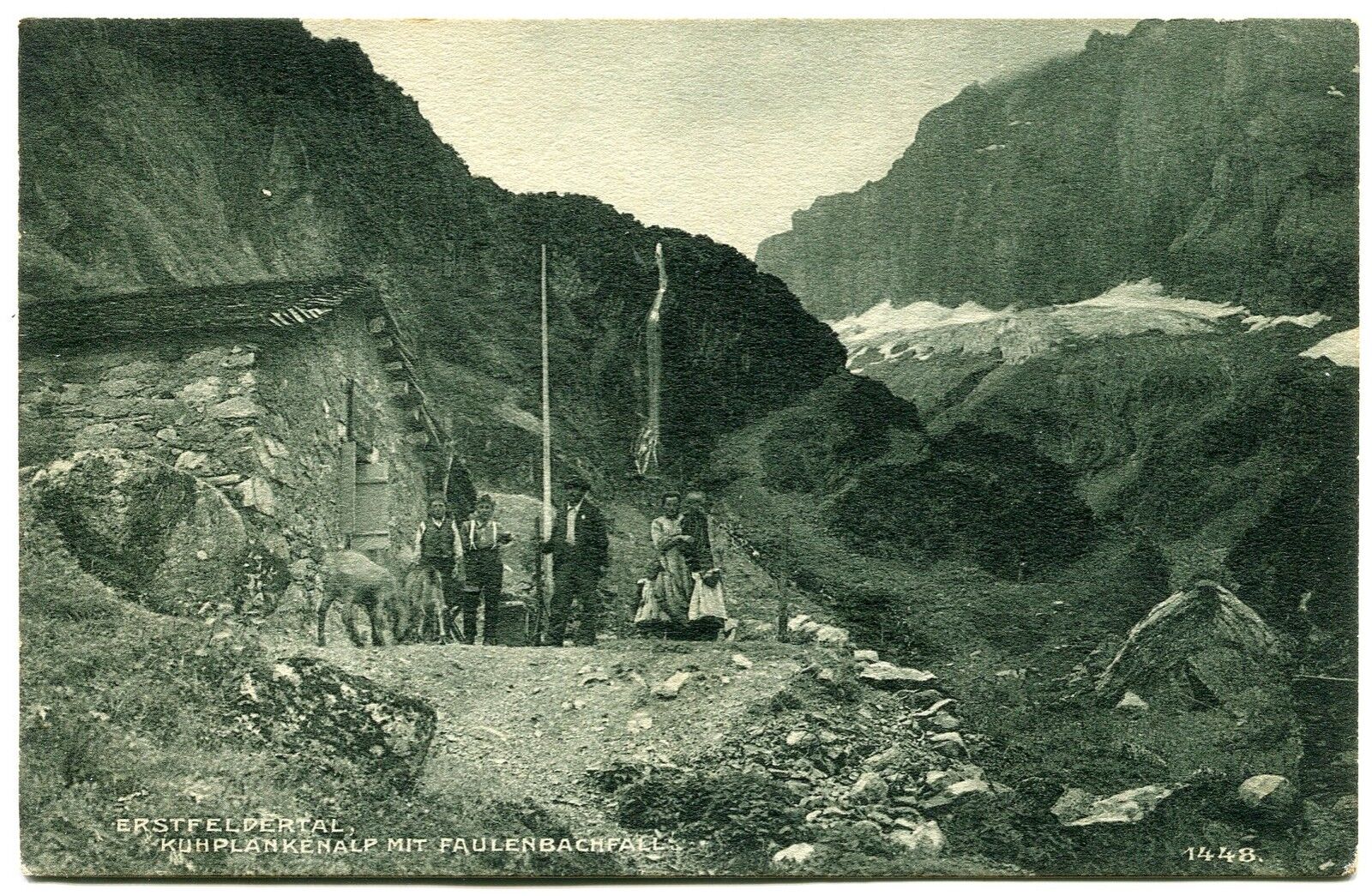 CARTE POSTALE SUISSE ERSTFELDERTAL KUHPLANKENALP MIT FAULENBACHFALL 121240912081