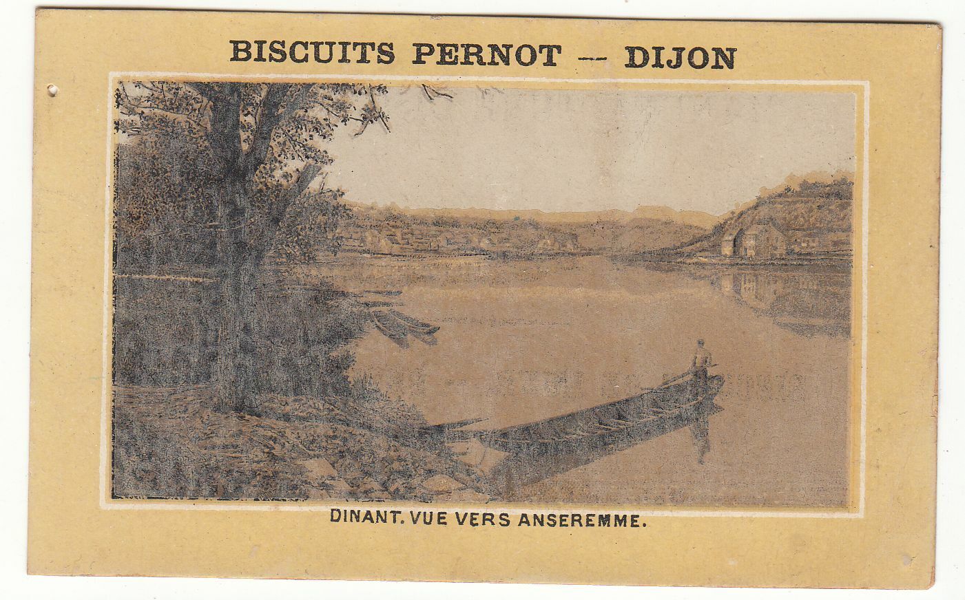 CHROMO BISCUITS PERNOT DIJON DINANS VUE VERS ANSEREMME 402005667011