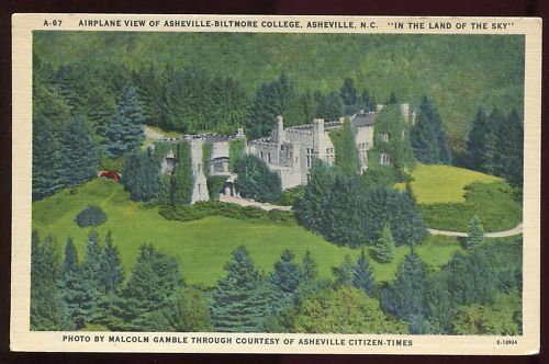 CP USA ASHEVILLE BILTMORE COLEGE AERIENNE FROM THE AIR 120680452771