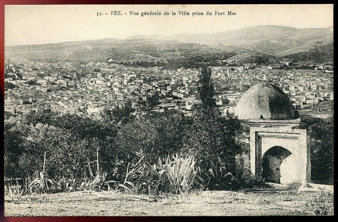 CPA FEZ VUE GENERALE DE LA VILLE PRISE DU FORT MAS N 31 AFRIQUE 110771212671