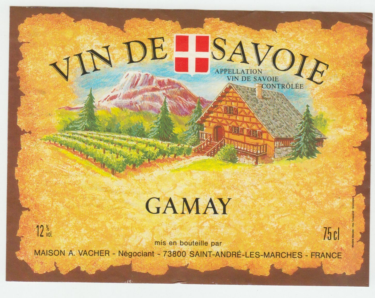 ETIQUETTE DE VIN DE SAVOIE GAMAY 124511870251