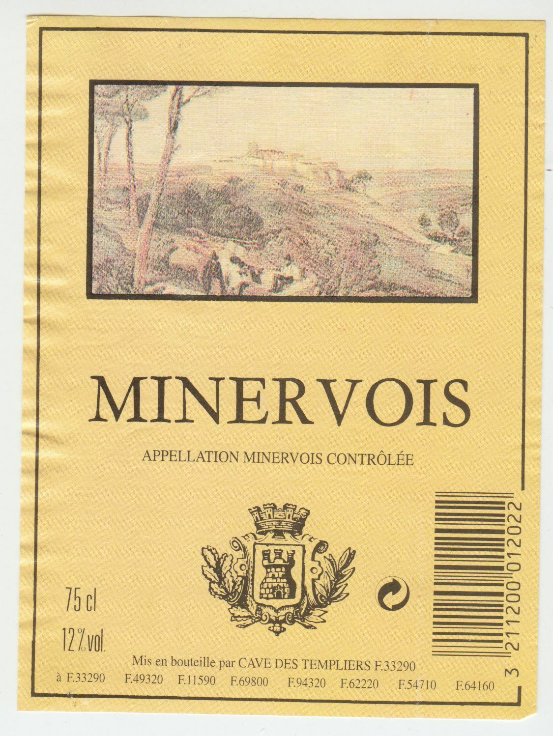 ETIQUETTE DE VIN MINERVOIS 402654737181