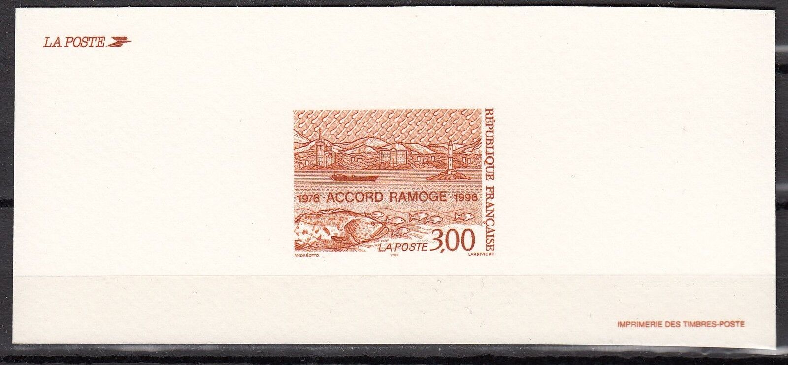 FRANCE GRAVURES DU TIMBRE N 3003 ACCORD RAMOGE ITALIE MONACO 401115913361