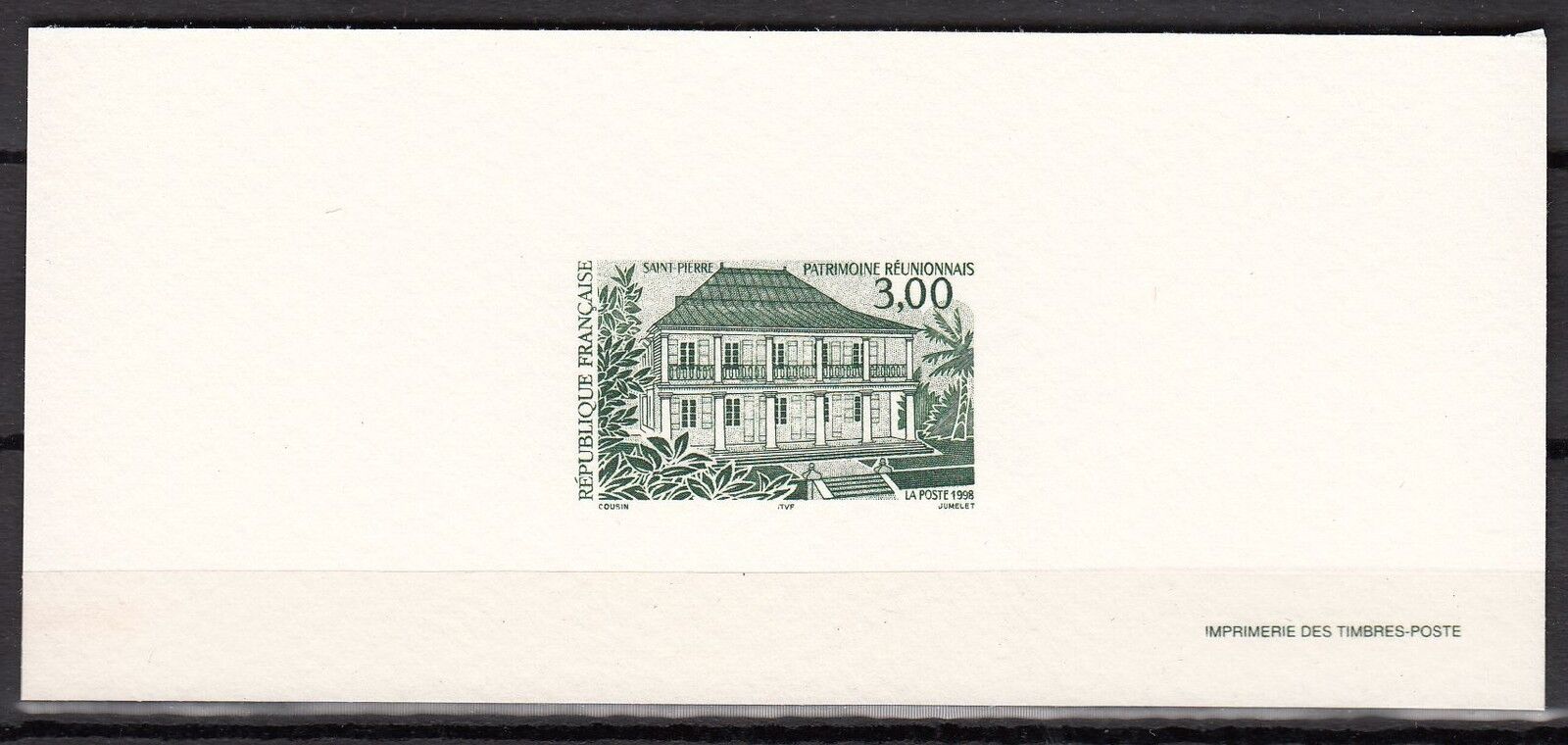 FRANCE GRAVURES DU TIMBRE N 3144 LA SOUS PREFECTURE SAINT PIERRE REUNION 401114832911