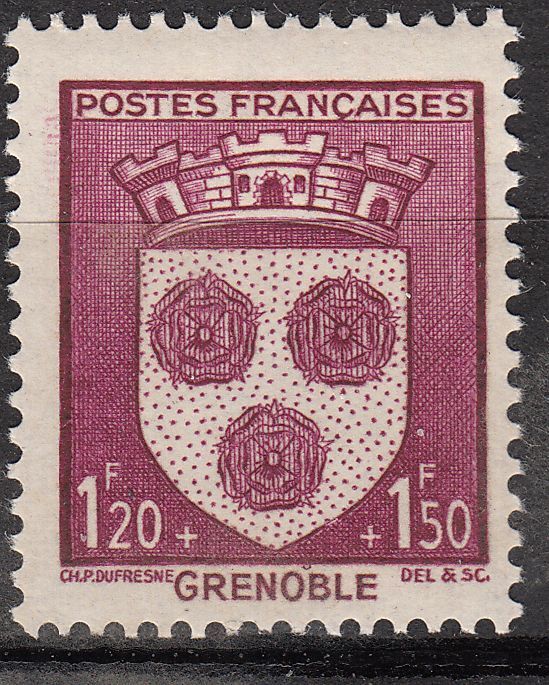 FRANCE TIMBRE N 557 BLASON GRENOBLE 400620098891