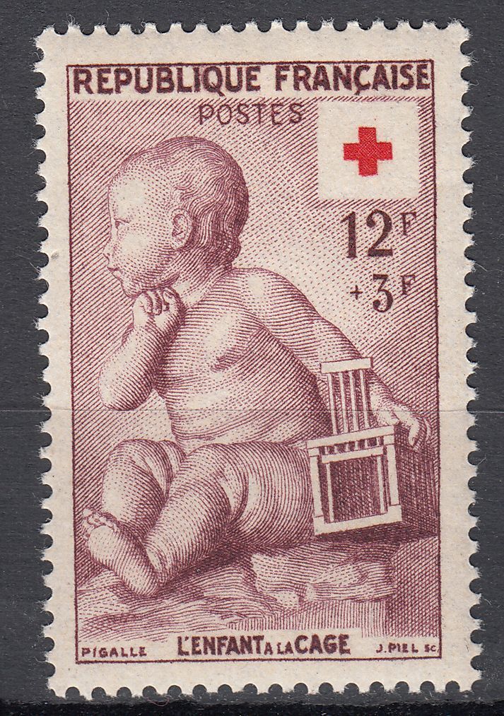 FRANCE TIMBRE NEUF N 1048 CROIX ROUGE L ENFANT A LA CAGE 401548464161