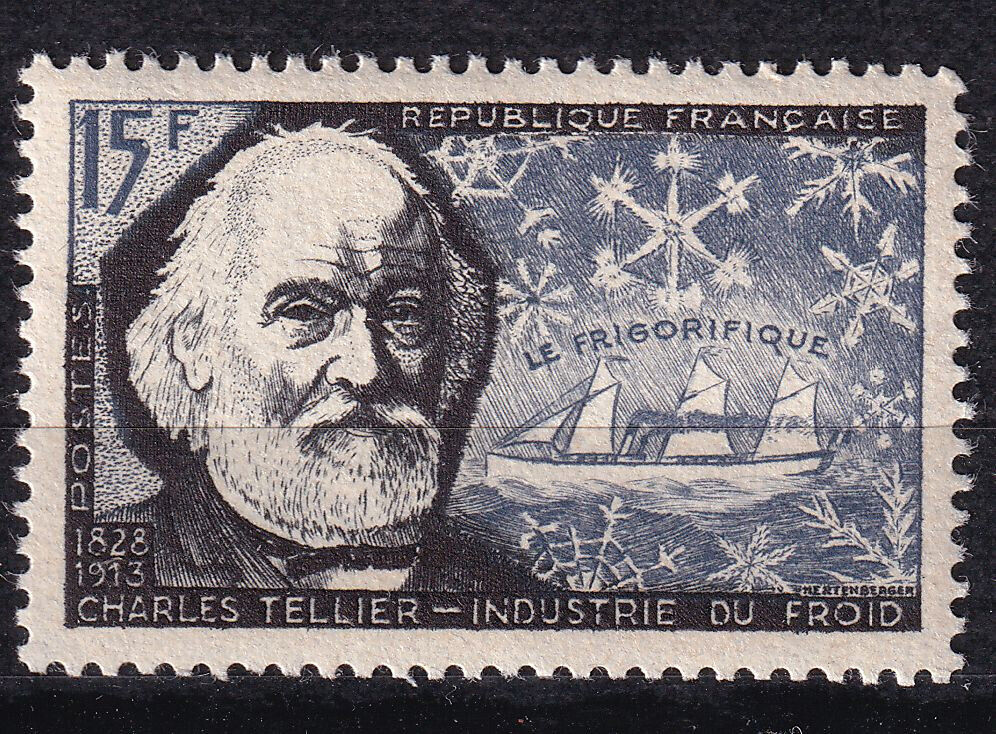 FRANCE TIMBRE NEUF N 1056 CHARLES TELLIER ET NAVIRE FRIGORIFIQUE 404181699741