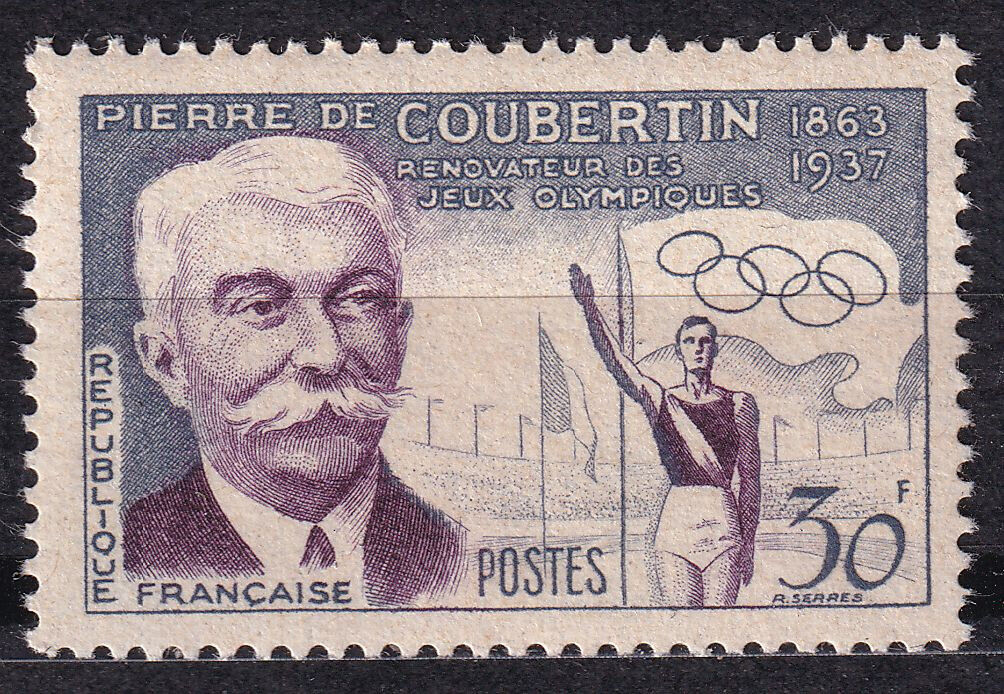 FRANCE TIMBRE NEUF N 1088 BARON PIERRE DE COUBERTIN RENOVATEUR 404182142351