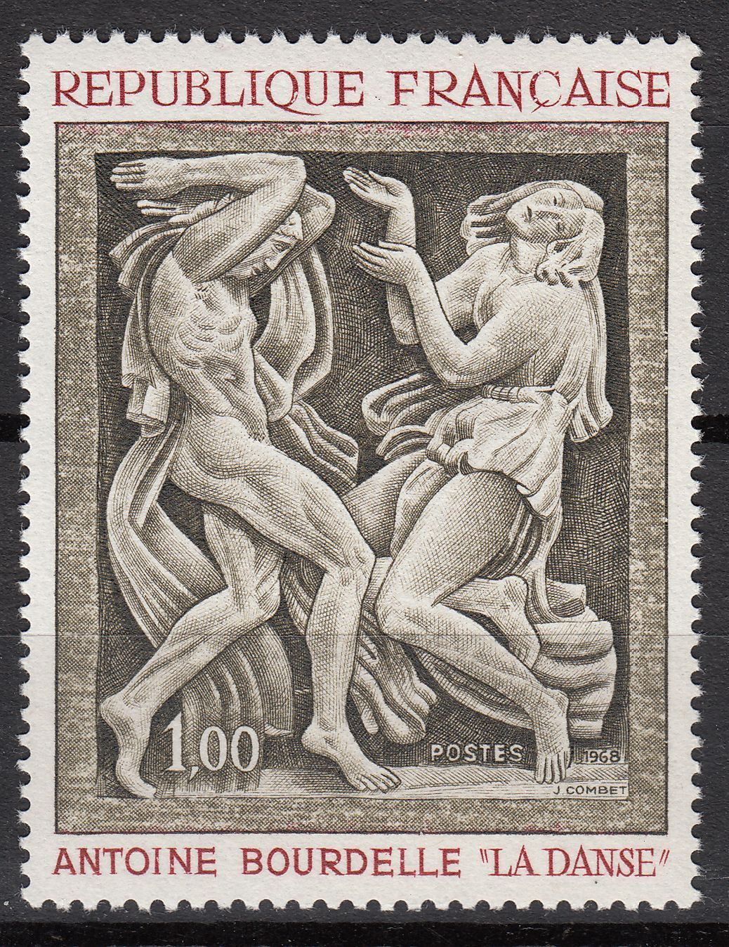 FRANCE TIMBRE NEUF N 1569 LA DANSE D ANTOINE BOURDELLE 401079605231