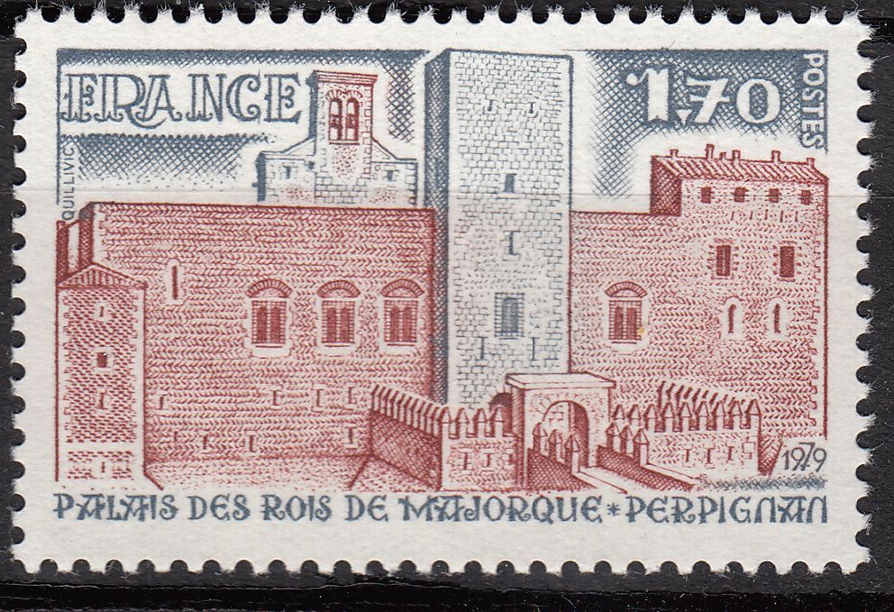 FRANCE TIMBRE NEUF N 2044 PALAIS DES ROI DE MAJORQUE 401026356451