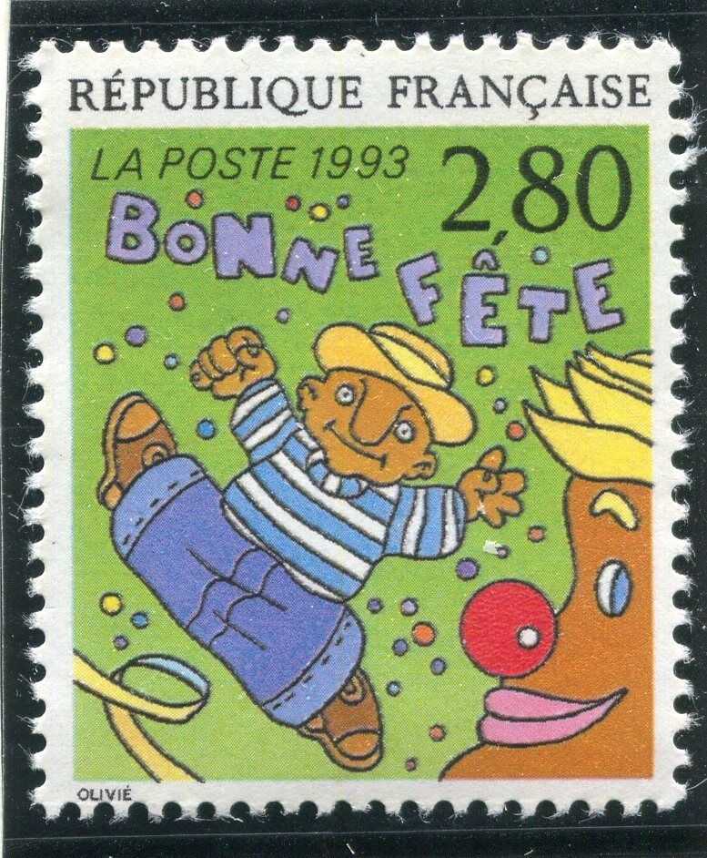 FRANCE TIMBRE NEUF N 2837 LE PLAISIR D ECRIRE BONNE FETE 400810902991