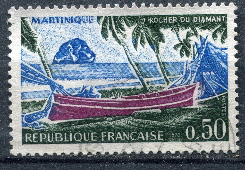 FRANCE TIMBRE OBL N 1644 ROCHER DU DIAMANT MARTINIQUE 110935645521