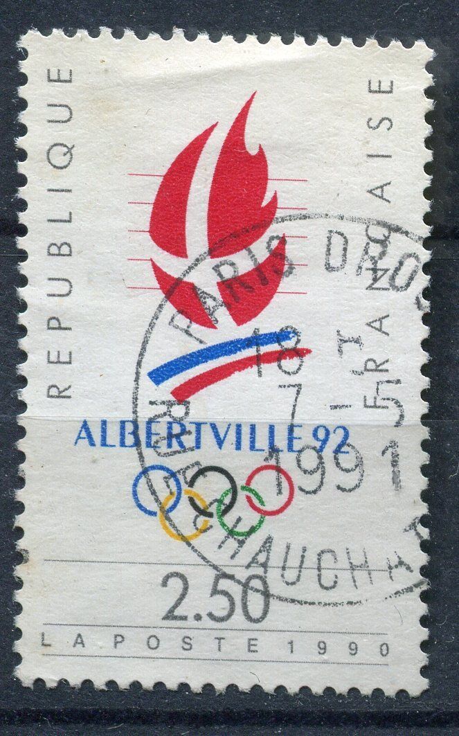 FRANCE TIMBRE OBL N 2632 ALBERTVILLE 92 J O D HIVER 120970138171