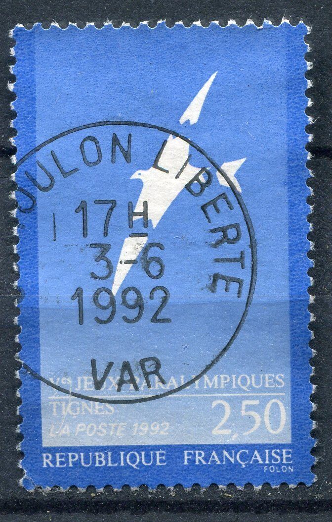 FRANCE TIMBRE OBL N 2734 OISEAUX AUX AILES BRISES DE FOLON TIGNES 120970653501