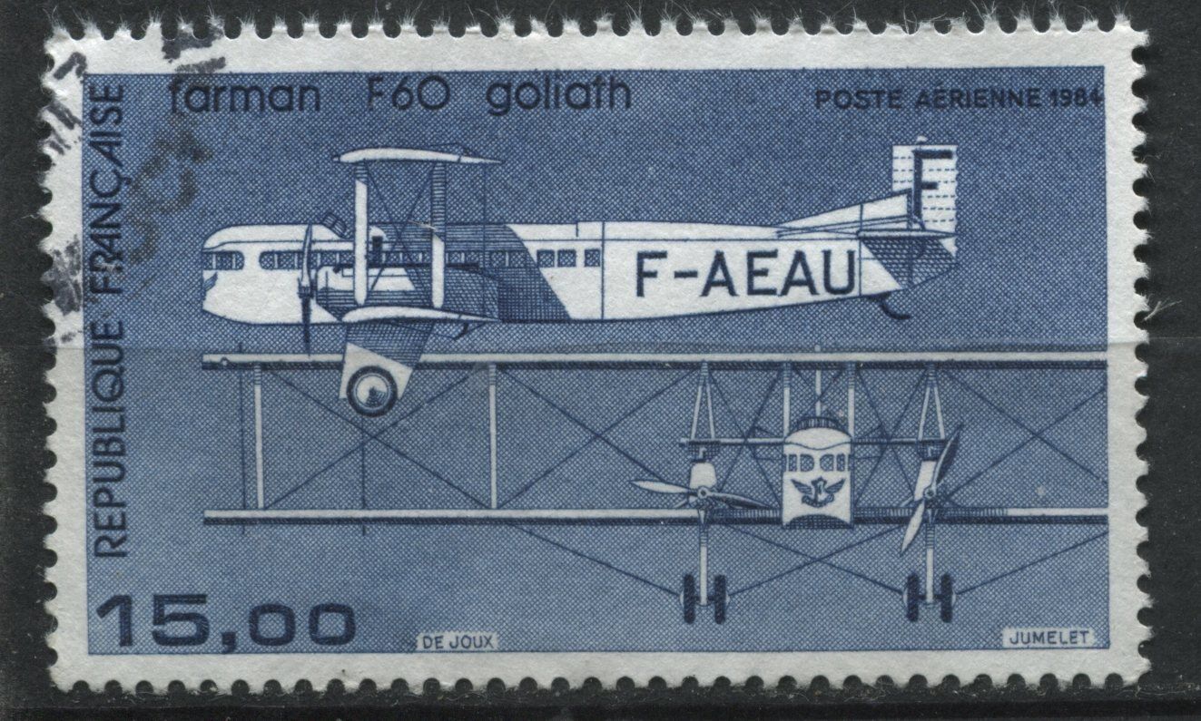 FRANCE TIMBRE OBL N 57 PA AVION BIMOTEUR FARMAN F 60 GOLIATH 120963467001