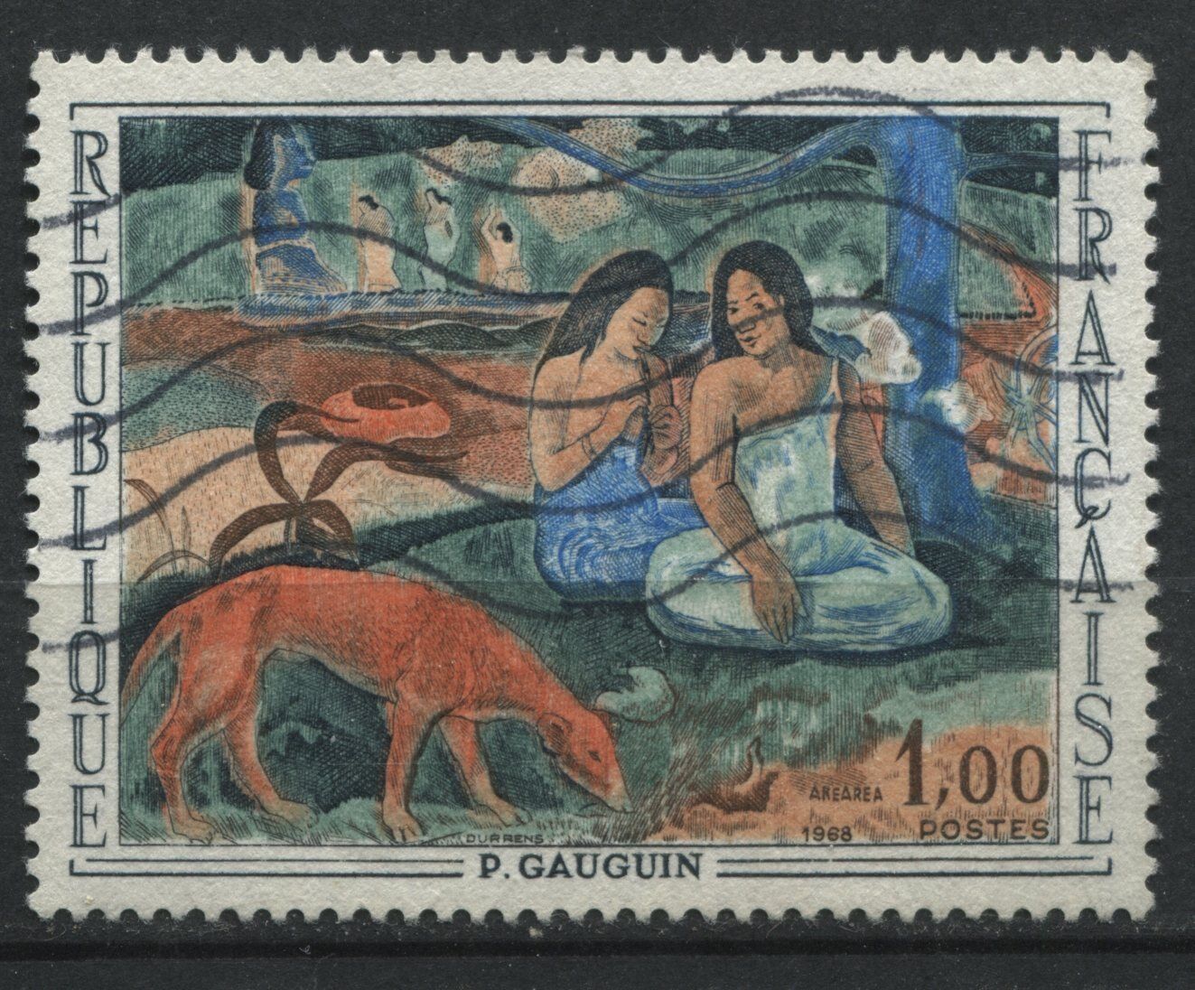 FRANCE TIMBRE OBL N1568 L AREAREA DE PAUL GAUGUIN 120961682201