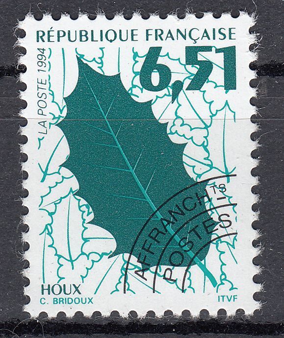 FRANCE TIMBRE PREOBLITERE N 235 FEUILLE D ARBRE LE HOUX 401660429931