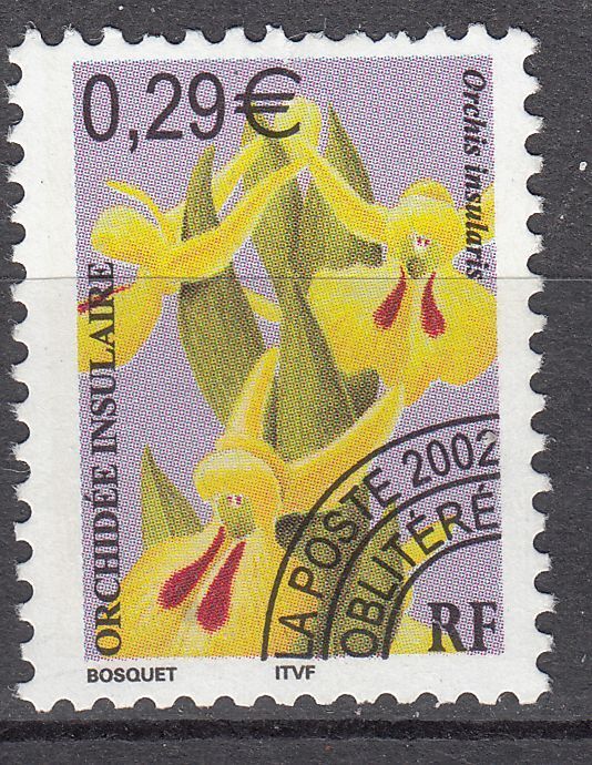 FRANCE TIMBRE PREOBLITERE N 244 OBL FLEUR ORCHIDEE INSULAIRE 401684681471