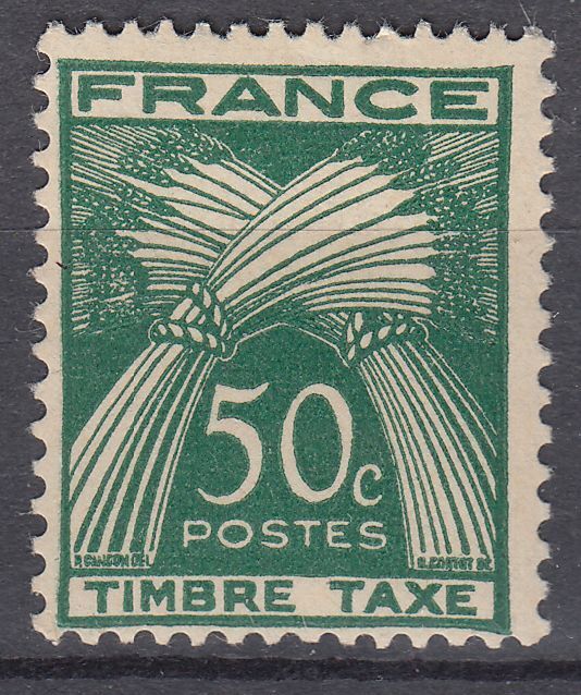 FRANCE TIMBRE TAXE NEUF N 80 TYPE GERBES 123544150411